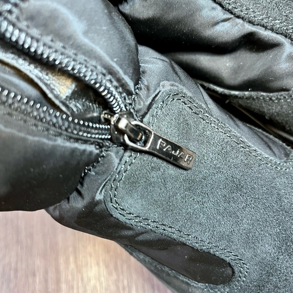 * Pajar | Faux Shearling Lined Quilted Nylon/Suede Mid Calf Boot Black 38/7-7.5 - Picture 15 of 16